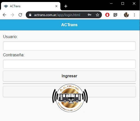 • APP ACTrans Management desde la WEB